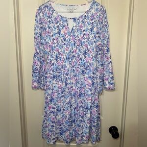 Emma & Michele A-Line Midi Dress with Keyhole Neckline Size Large